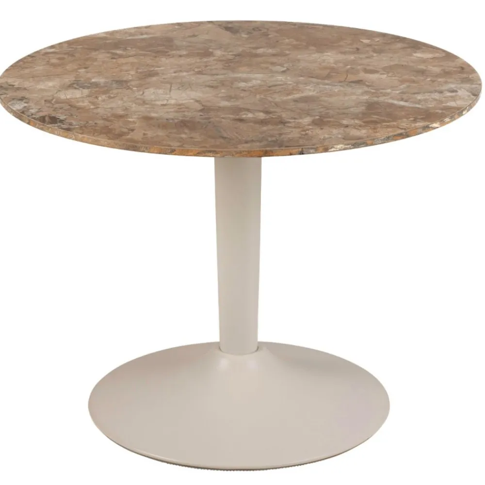 Okrągły stół ceramiczny blat 60 cm Malta brąz * Actona Discount