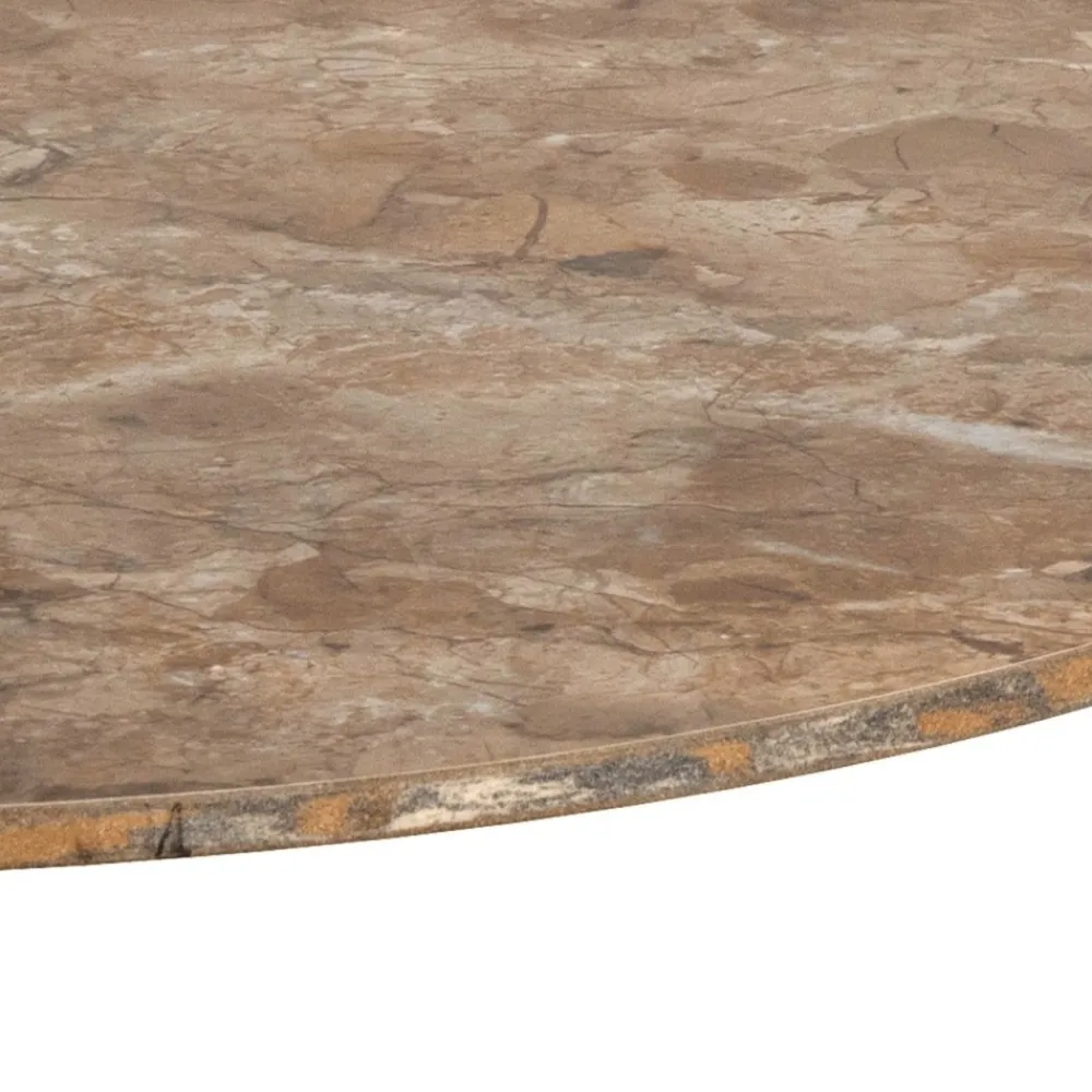 Okrągły stół ceramiczny blat 60 cm Malta brąz * Actona Discount
