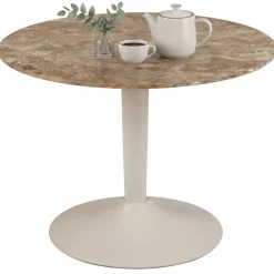 Okrągły stół ceramiczny blat 60 cm Malta brąz * Actona Discount