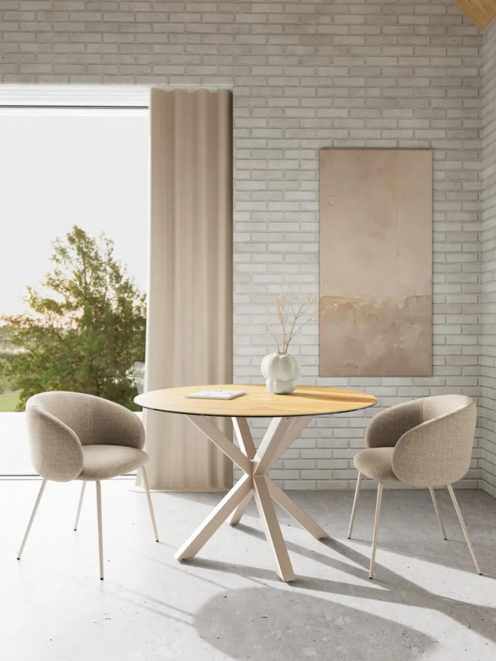 Okrągły stół do jadalni z ceramicznym blatem Heaven * Actona Clearance