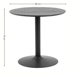 Okrągły stolik kawowy Ibiza 80 cm czarny * Actona New