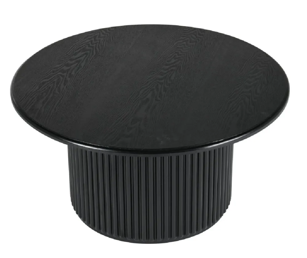 Okrągły stolik kawowy ROMA 80cm czarny * HowHomely Online