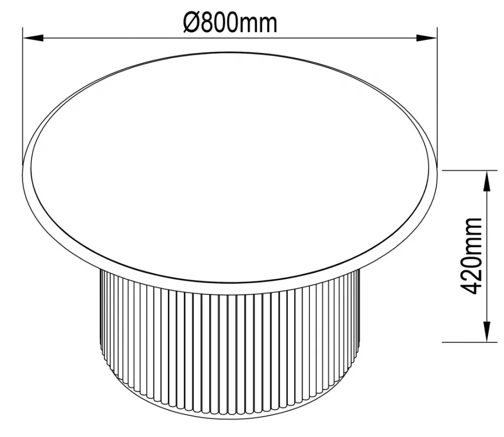 Okrągły stolik kawowy ROMA 80cm czarny * HowHomely Online