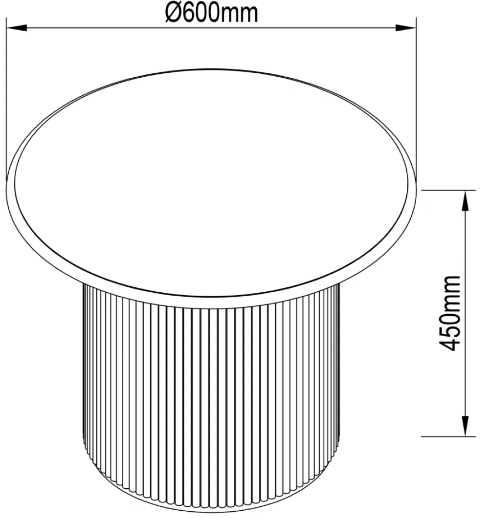 Okrągły stolik kawowy ROMA 60cm czarny * HowHomely Hot