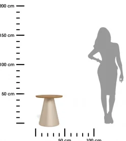 Okrągły stolik kawowy Soli 45 cm beżowy * Actona Best