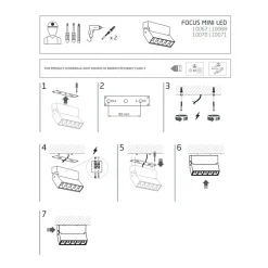 Oprawa Natynkowa FOCUS Biały 10W LED 3000K