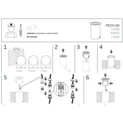 Oprawa Ogrodowa PICCO Czarny 2W LED 3000K IP67