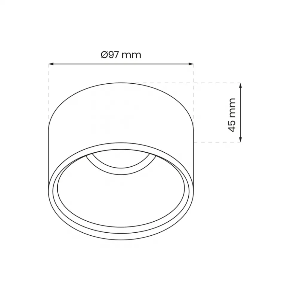 Oprawa Podtynkowa BALI Okrągła Czarny 1xGU10 9,7cm