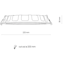 Oprawa Podtynkowa CL Biały 24W LED 3000K IP44/20 22,5cm