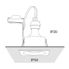 Oprawa Podtynkowa DELTA Czarny 1xGU10 IP54/20