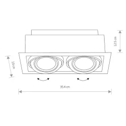 Oprawa Podtynkowa DOWNLIGHT Czarny 2xGU10 ES111