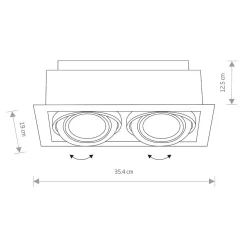 Oprawa Podtynkowa DOWNLIGHT Biały 2xGU10 ES111