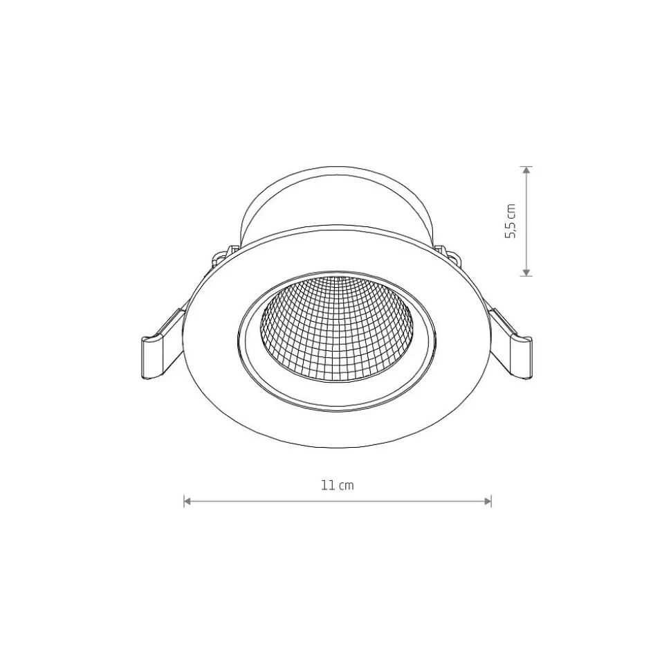 Oprawa Podtynkowa EGINA Czarny LED 5W IP20 4000K