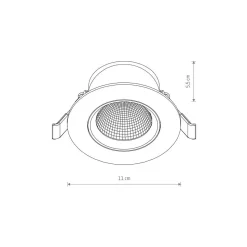 Oprawa Podtynkowa EGINA Czarny LED 15W IP20 4000K
