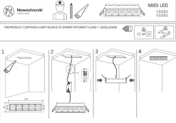 Oprawa Podtynkowa MIDI Czarny 20W RECESSED 4000K