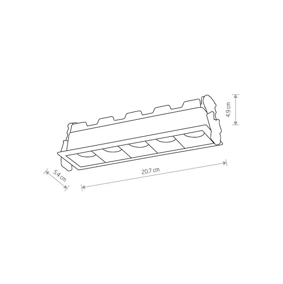 Oprawa Podtynkowa MIDI Czarny 20W RECESSED 4000K
