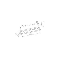 Oprawa Podtynkowa MINI Biały 10W RECESSED 3000K