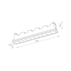 Oprawa Podtynkowa MINI Biały 20W RECESSED 4000K