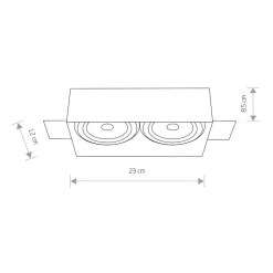 Oprawa Podtynkowa MOD Plus Czarny 2xGU10 ES111