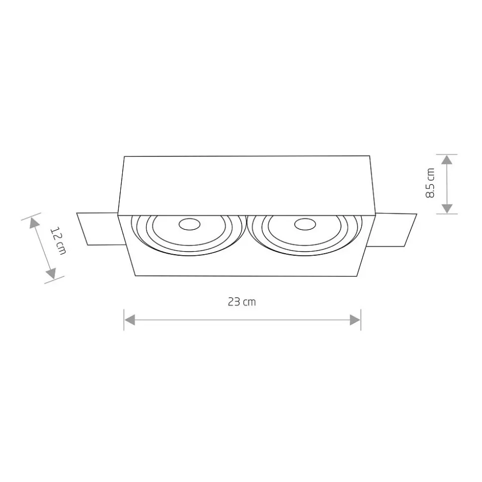 Oprawa Podtynkowa MOD Plus Czarny 2xGU10 ES111