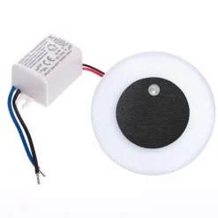Oprawa Podtynkowa Schodowa OTI Czarny Barwa Neutralna 0,6W LED 7cm Czujnik Ruchu