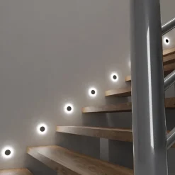 Oprawa Podtynkowa Schodowa OTI Biały Barwa Neutralna 0,6W LED 7cm Czujnik Ruchu