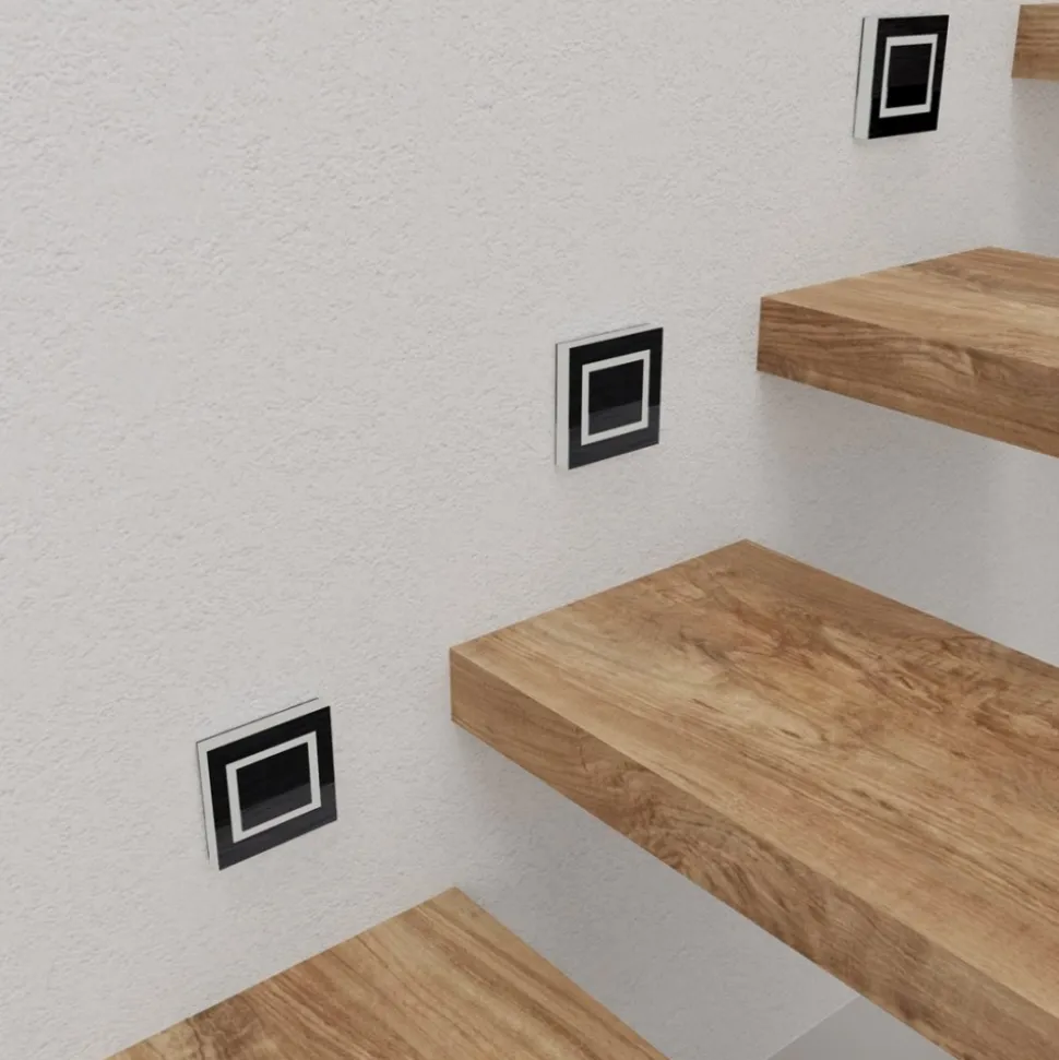 Oprawa Schodowa Podtynkowa EVRA Czarny 0,6W LED Barwa Neutralna