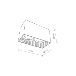 Oprawa Sufitowa GROOVE Czarny 2xGU10 ES111