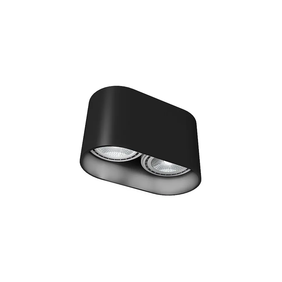 Oprawa Sufitowa OVAL Czarny 2xGU10 ES111