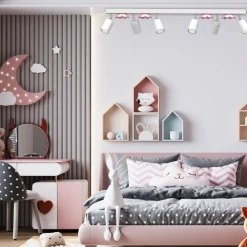 Oprawa Sufitowa Spot FLOWER Biały Różowy 6xGU10