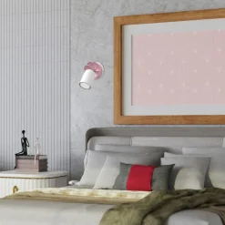 Oprawa Sufitowa Spot FLOWER Biały Różowy 1xGU10