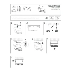Oprawa Natynkowa FOCUS Czarny 10W LED 3000K * Nowodvorski