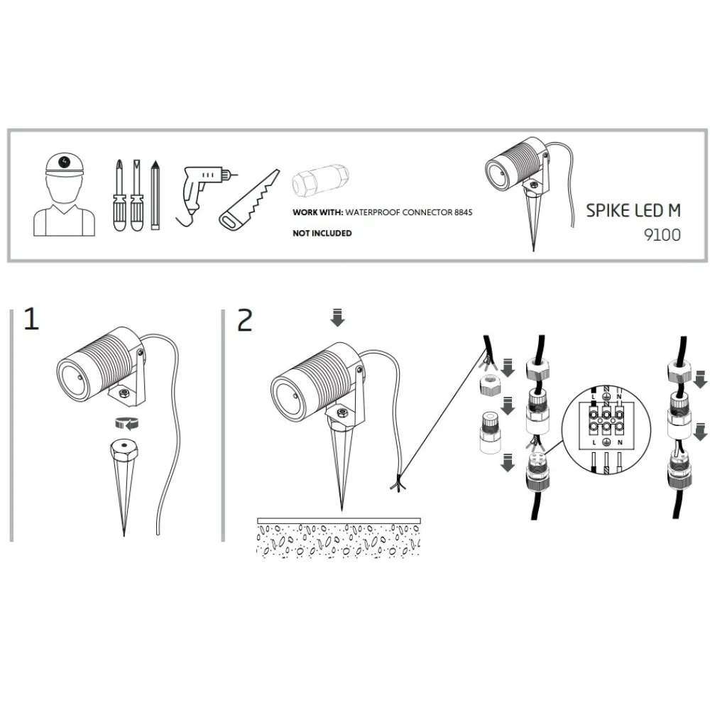 Oprawa ogrodowa SPIKE Czarny 5W LED 3000K IP54 * Nowodvorski Best