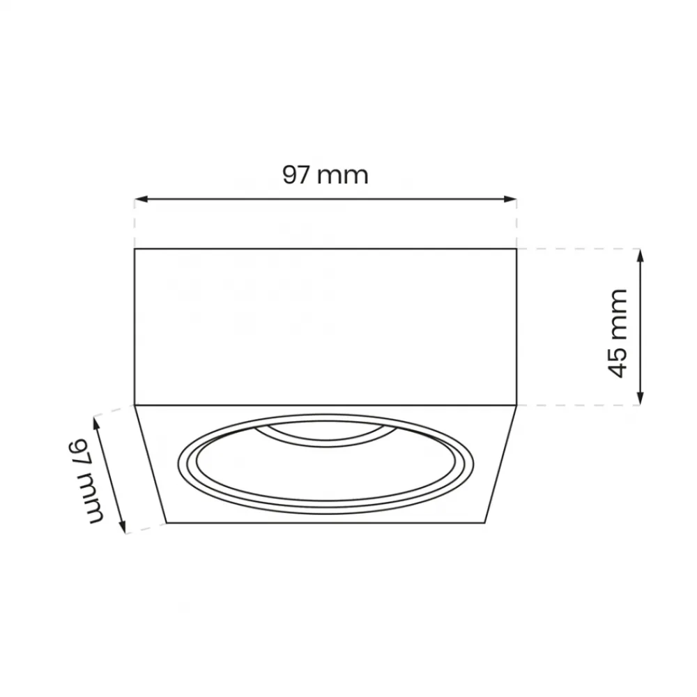 Oprawa Podtynkowa BALI Kwadratowa Biały 1xGU10 9,7cm * Eko-light Best