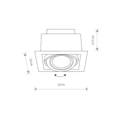 Oprawa Podtynkowa DOWNLIGHT Czarny 1xGU10 ES111 * Nowodvorski Hot