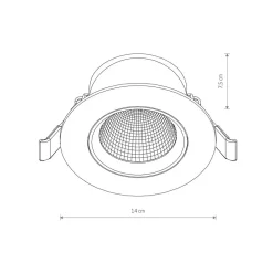 Oprawa Podtynkowa EGINA Biały LED 10W IP20 3000K * Nowodvorski Discount