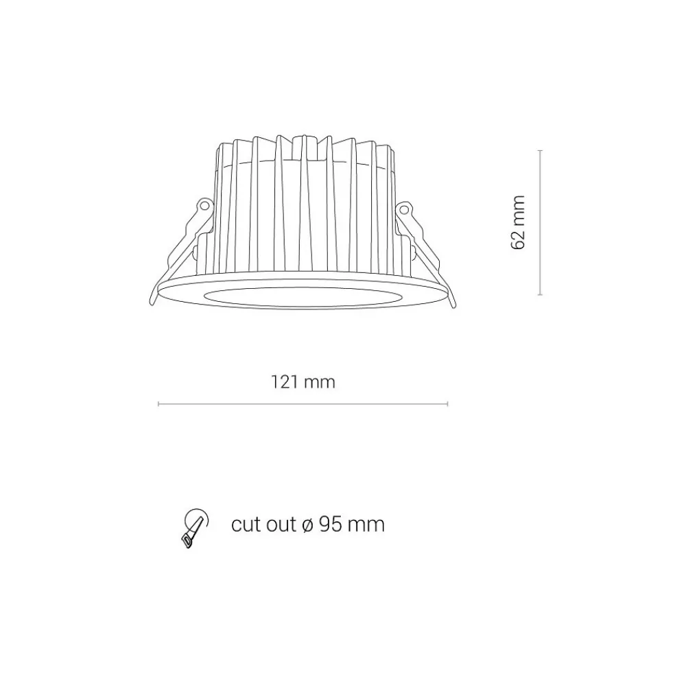 Oprawa Podtynkowa KEA Biały 20W LED 4000K IP44/20 * Nowodvorski Best