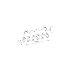 Oprawa Podtynkowa MINI Biały 10W RECESSED 4000K * Nowodvorski Discount