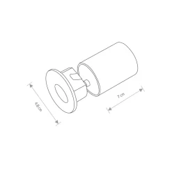 Oprawa Podtynkowa OIA Czarny 2W LED 3000K IP20 * Nowodvorski