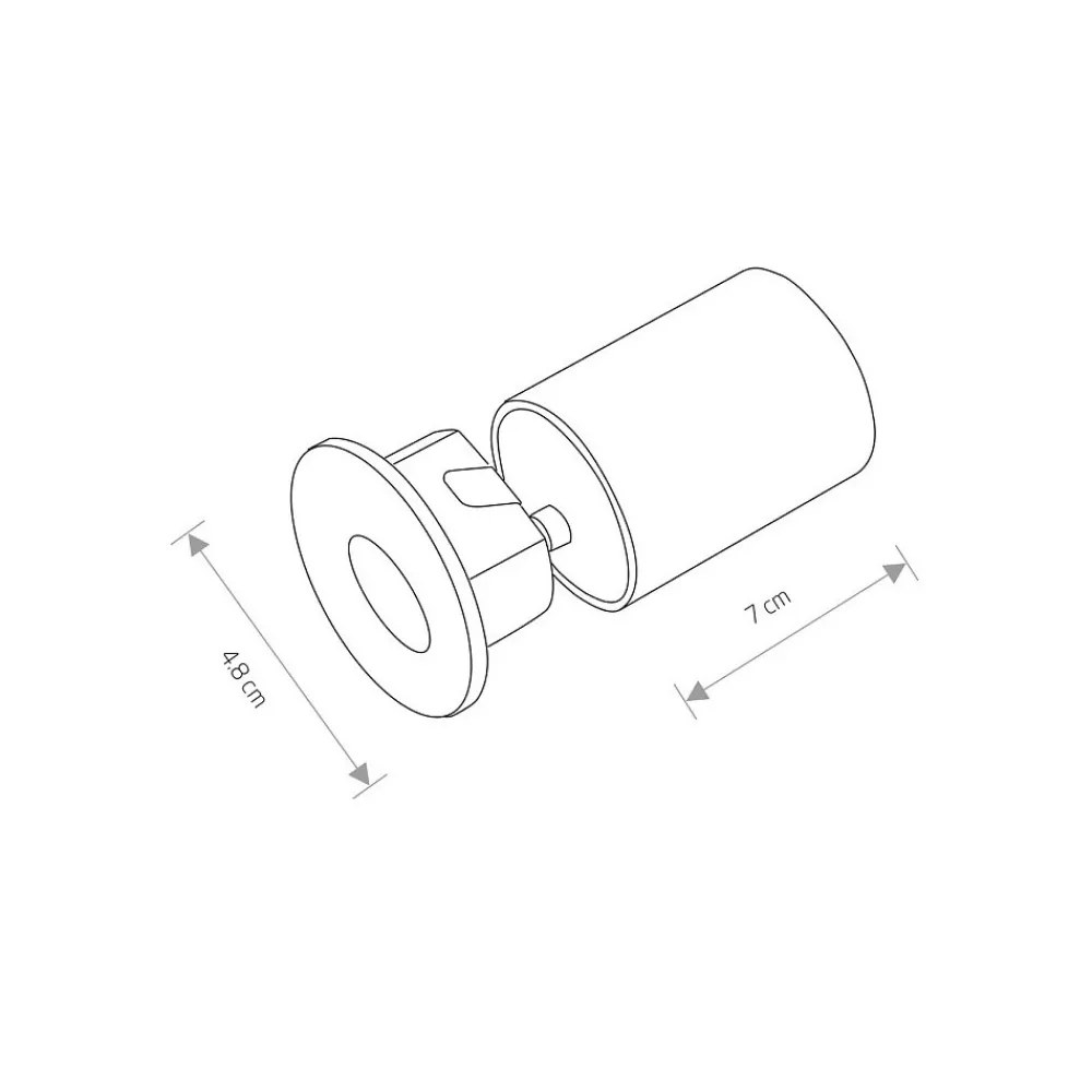 Oprawa Podtynkowa OIA Czarny 2W LED 3000K IP20 * Nowodvorski