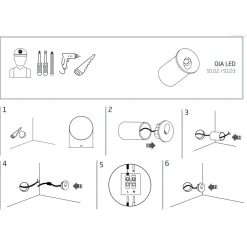 Oprawa Podtynkowa OIA Czarny 2W LED 3000K IP20 * Nowodvorski
