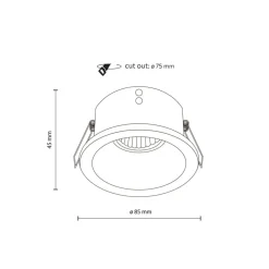 Oprawa podtynkowa OPTI czarna 1xGU10 * TK Lighting Sale