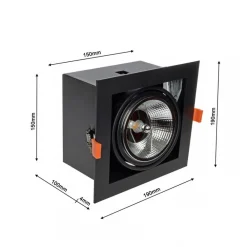 Oprawa Podtynkowa Plaza AR111 Czarna * Eko-light Clearance