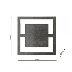 Oprawa Podtynkowa Schodowa QUADRO Czarny Barwa Neutralna 0,6W * Eko-light New