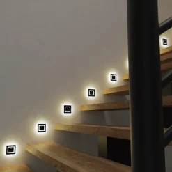 Oprawa Schodowa Podtynkowa EVRA Czarny 0,6W LED Barwa Ciepła * Eko-light Hot