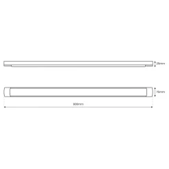 Oprawa sufitowa BATTEN Czarna 27W LED 4000K 90cm * Eko-light Sale
