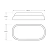 Oprawa sufitowa DAVO Owalna Biała 8W LED 4000K IP64 * Eko-light Clearance