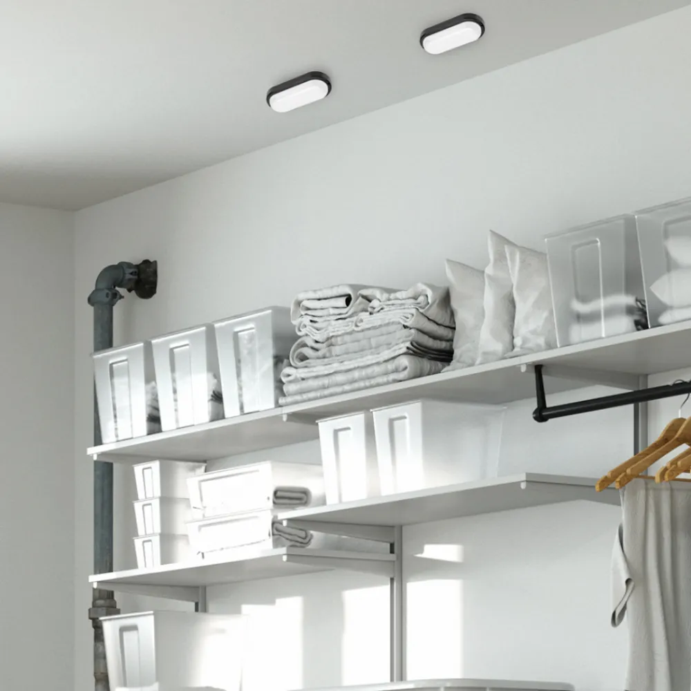 Oprawa sufitowa DAVO Owalna Czarna 18W LED 4000K IP64 * Eko-light Hot