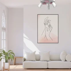 Oprawa Sufitowa Spot FLOWER Biały Różowy 3xGU10 Plafon * Luminex Sale