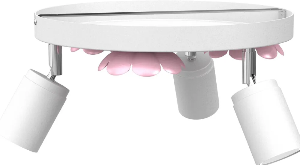 Oprawa Sufitowa Spot FLOWER Biały Różowy 3xGU10 Plafon * Luminex Sale